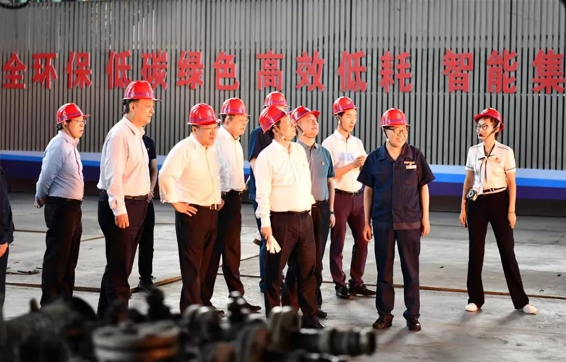 胡衡华深切陕钢团体龙钢公司调研